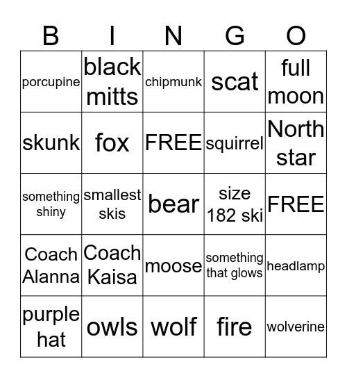 wolf howl 2020 Bingo Card