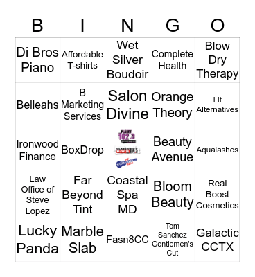 SHOPLOCALCC Bingo Card