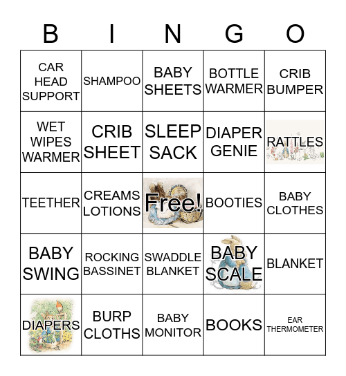 ANNA & JOHN'S BABY SHOWER Bingo Card