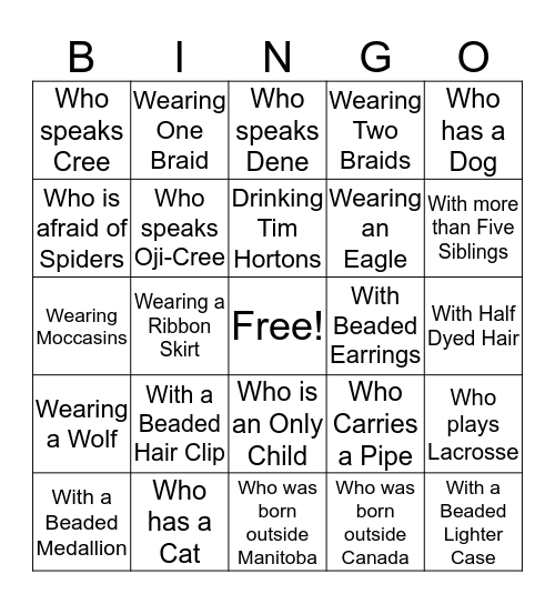 Find Someone.. Bingo Card