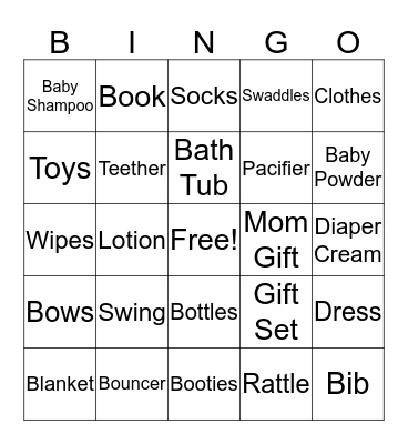 BABY SHOWER BINGO Card
