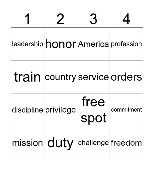 BINGO Card