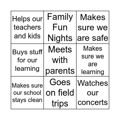 Principal Bingo Card