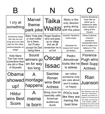 The Fun One Bingo Card