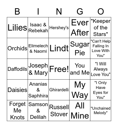 VALENTINE'S DAY Bingo Card