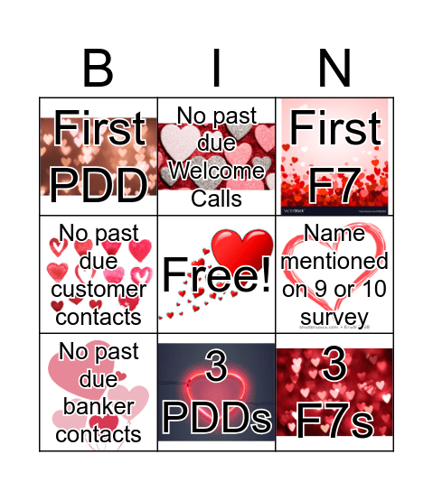 Valentine's Day Bingo Card