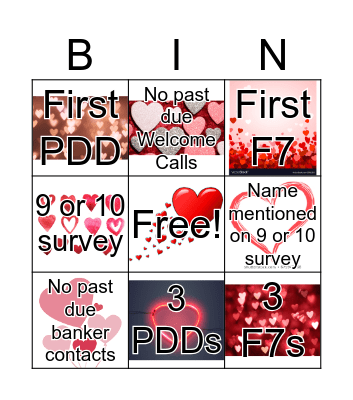 Valentine's Day Bingo Card