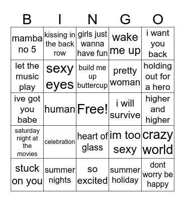 salina Bingo Card