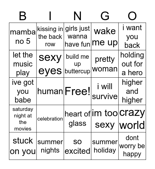 salina Bingo Card