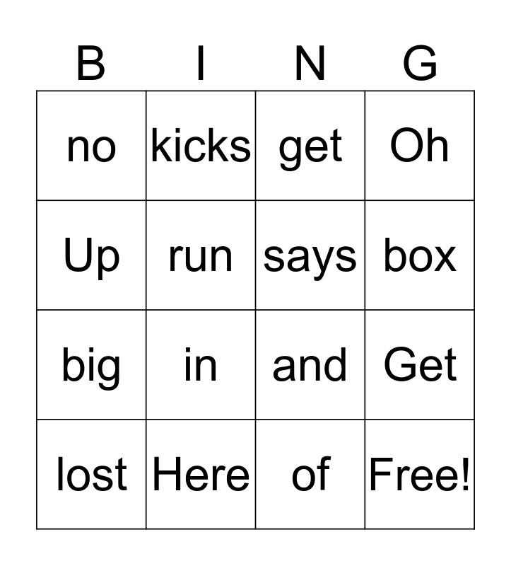 The lost Ball Bingo Card