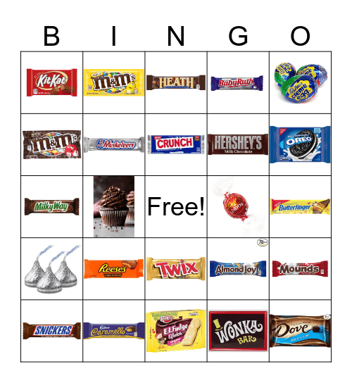 Chocolate Bingo! Bingo Card