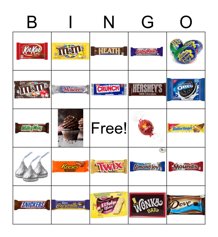 Chocolate Bingo! Bingo Card