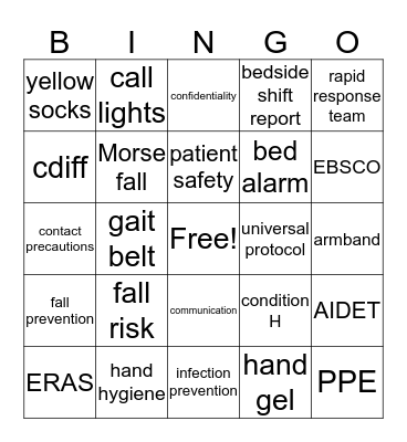 Ballad Bingo Card