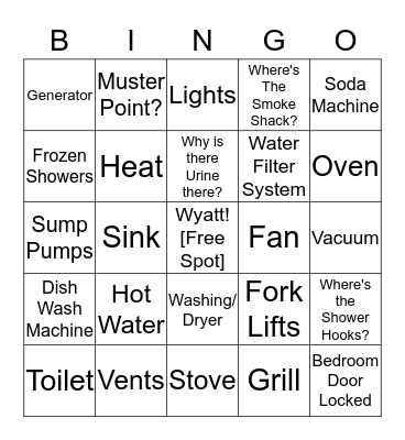 What Doesn't Work Today Bingo! Bingo Card