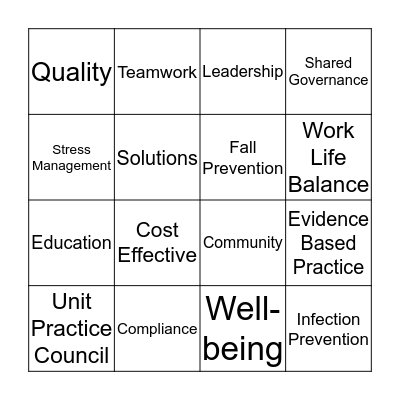 Inspiring Excellence 2020 Bingo Card