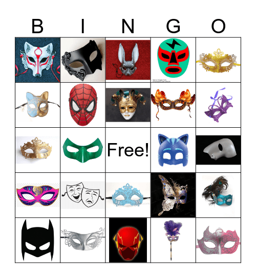 Masquerade Bingo Card