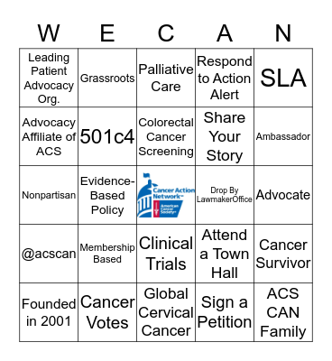 We CAN! Bingo Card