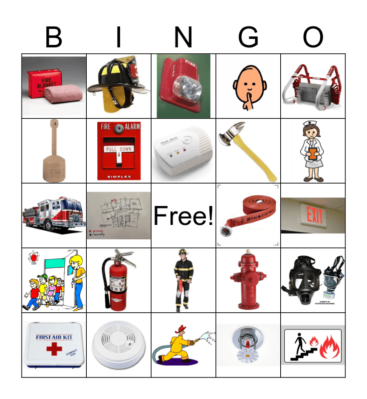 Fire Safety Bingo Card