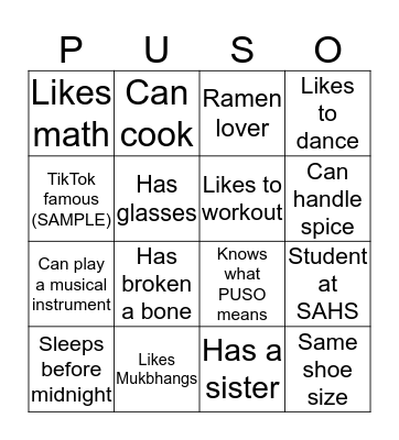 BINGO Card
