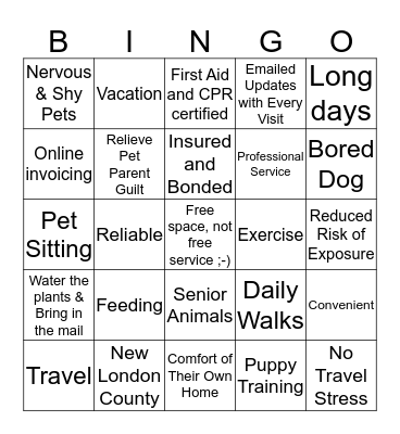Barks and Recreation Bingo Card