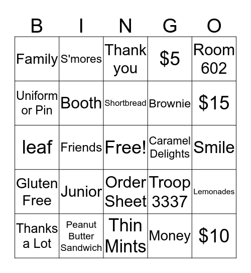 Cookies! Bingo Card