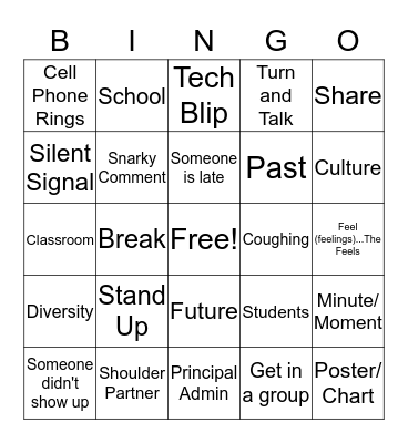 Diversity Bingo Card