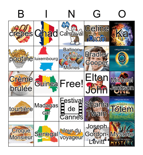 Franco-février Bingo Card