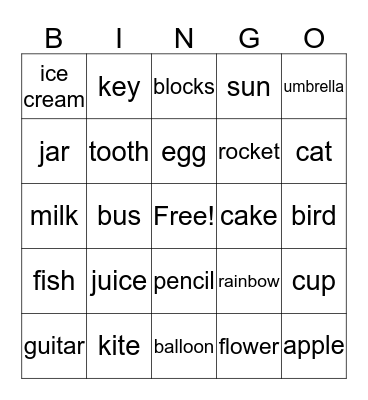Reading Bingo! Bingo Card