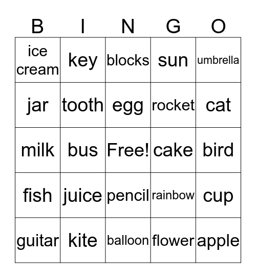 Reading Bingo! Bingo Card
