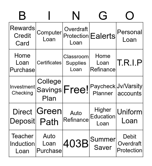 Product CSS Bingo Card