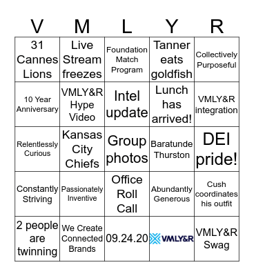 Annual Meeting 2020 Bingo Card