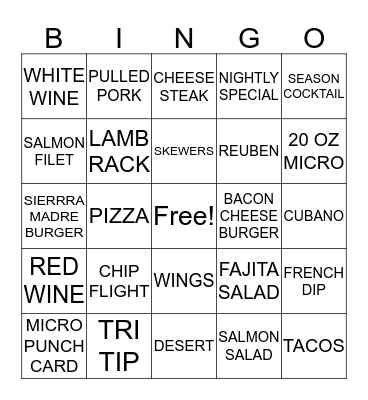 SMP Server Bingo Card