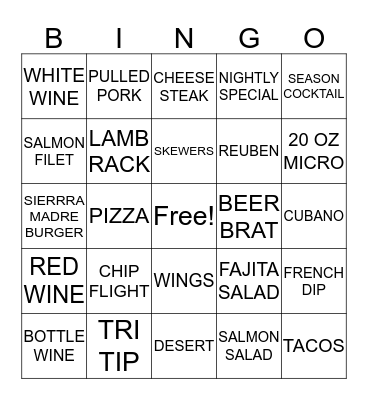 SMP Server Bingo Card