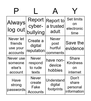 Electronic Bingo Card