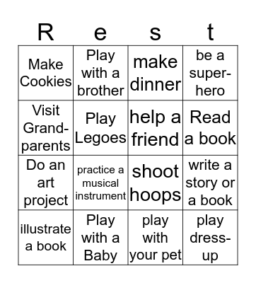 Time Off Electronics Bingo Card