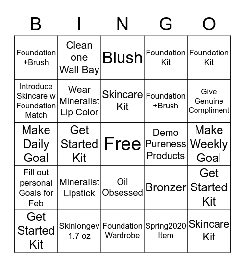 Bare Bingo! Bingo Card