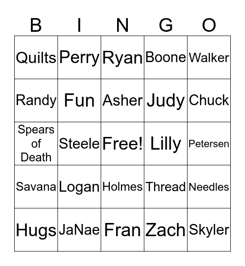 Bingo Bonanza! Bingo Card
