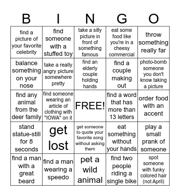 WASHINGTON, DC Bingo Card