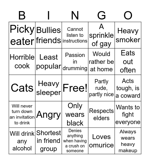 Haru Bingo Card