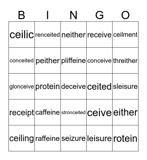 ei Bingo Card