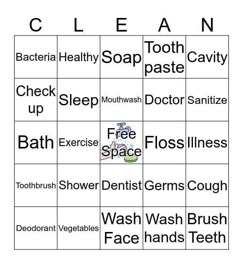 Hygiene Bingo Card