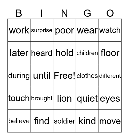 Theme 3 Bingo Card