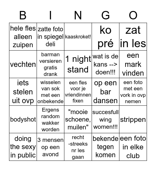 Litty takes gent BINGO Card