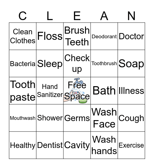 Hygiene Bingo Card