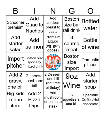 Server Bingo Card