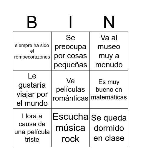 Bingo Card