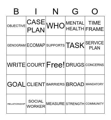 SEMINAR II BINGO Card