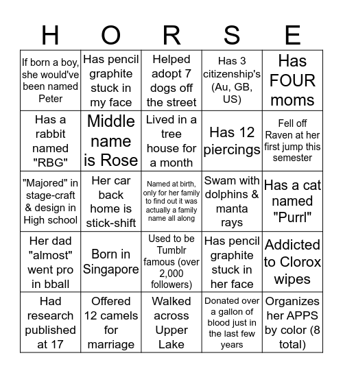 Team Bonding BINGO Card