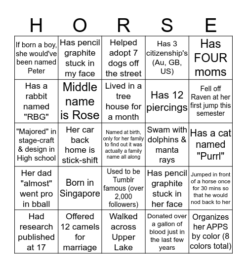 Team Bonding BINGO Card