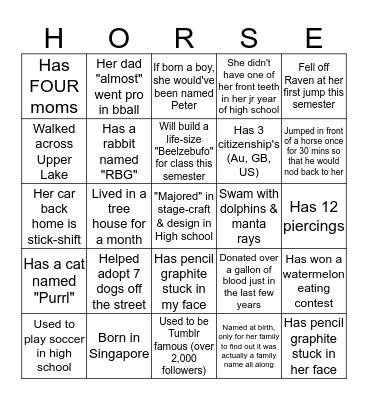 Team Bonding BINGO Card